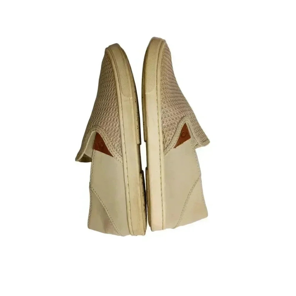 Olukai Peheua Womens Beige Comfort Shoes Casual Slip-On Mesh Rubber Size 6 - Picture 4 of 8